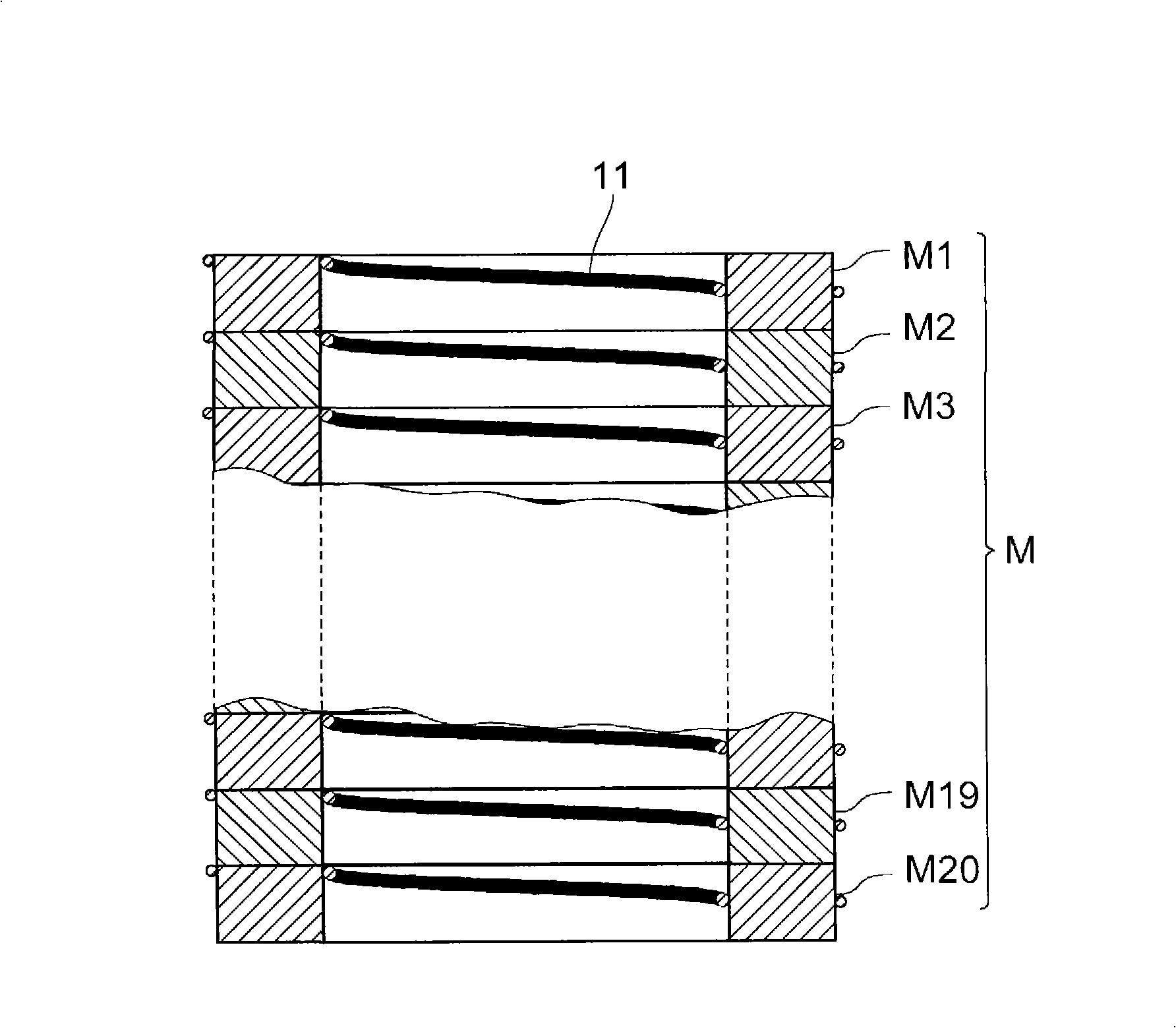 Optical fiber distribution type sensor and optical fiber distribution type detection method