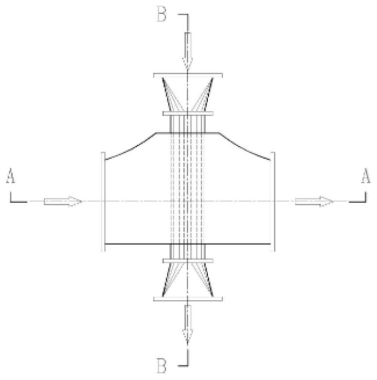 An air duct cross fitting