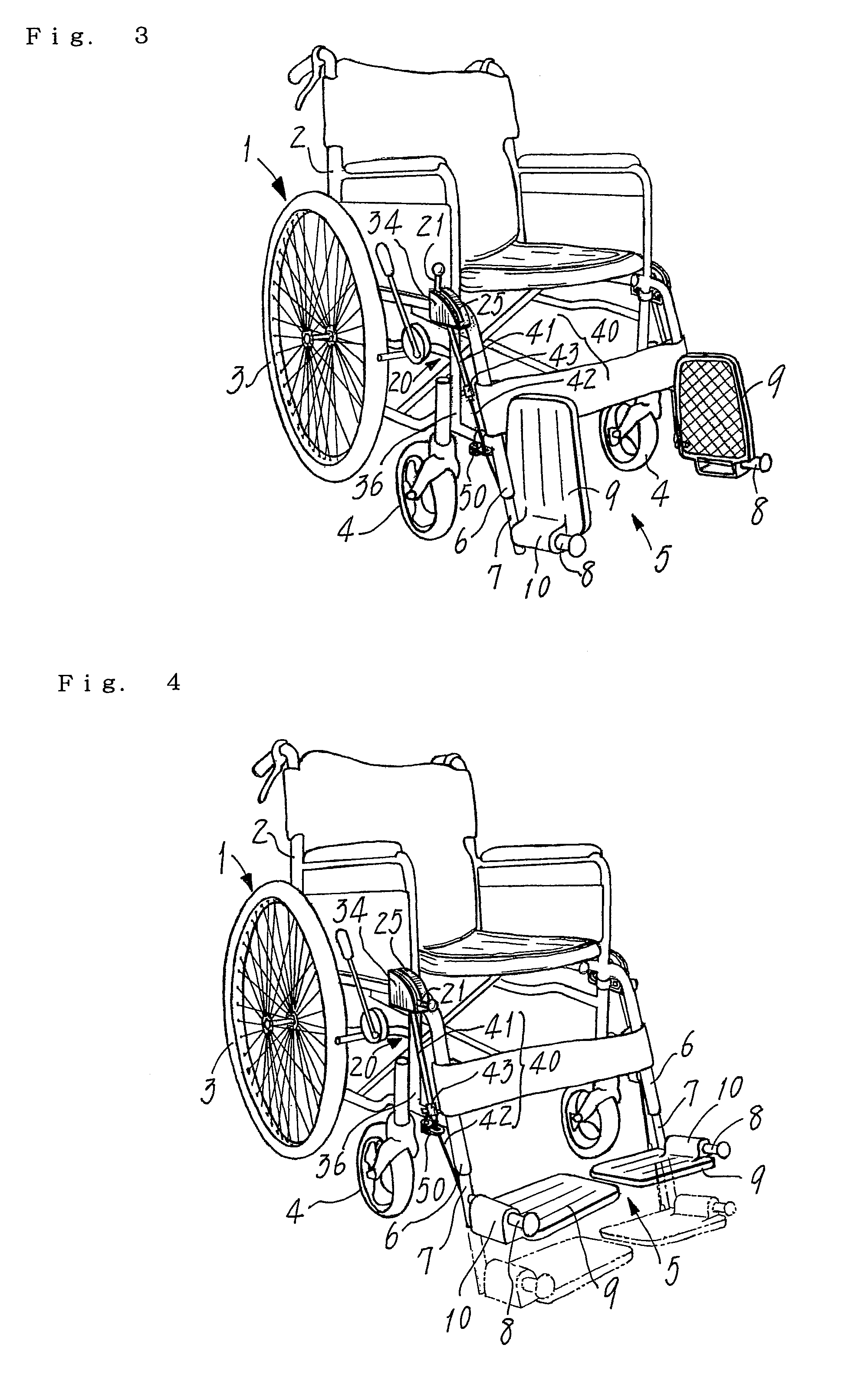 Manipulation device for wheelchair footrests