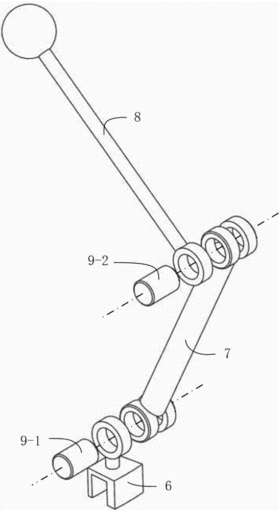 Parallel connection mechanism with five freedom degrees of two movement and three rotation