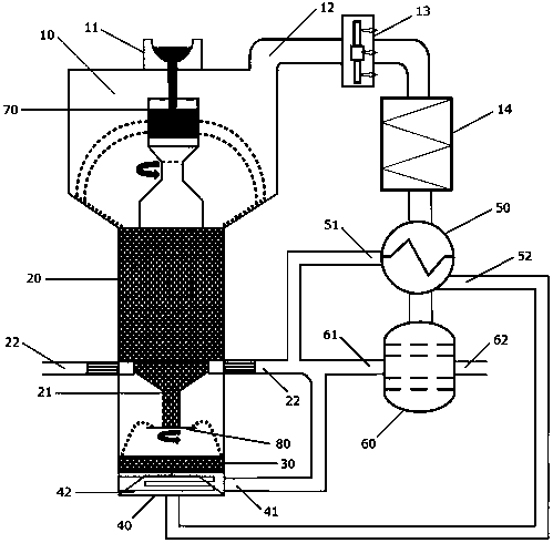 Nickel-iron alloy dry granulation and methane steam reforming waste heat recovery device and method