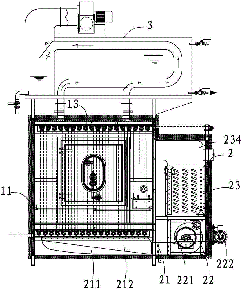 High-temperature continuous type dyeing machine for woven tapes