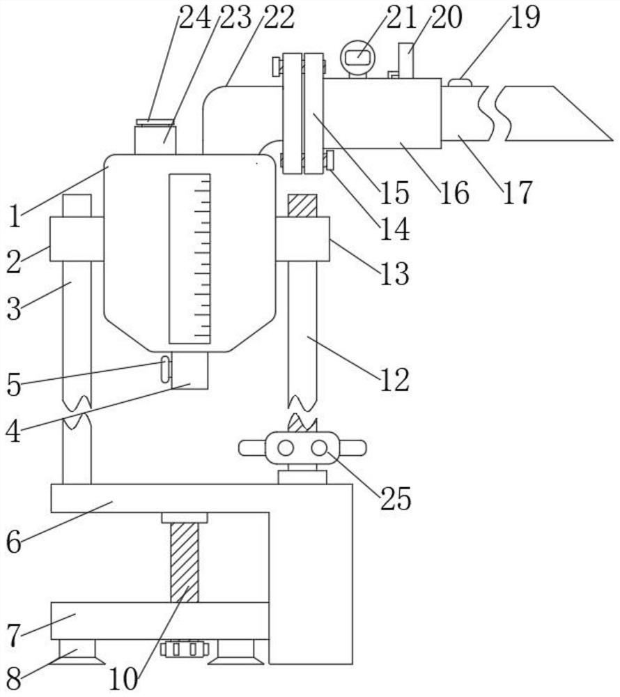 Ventricular drainage device capable of being accurately adjusted