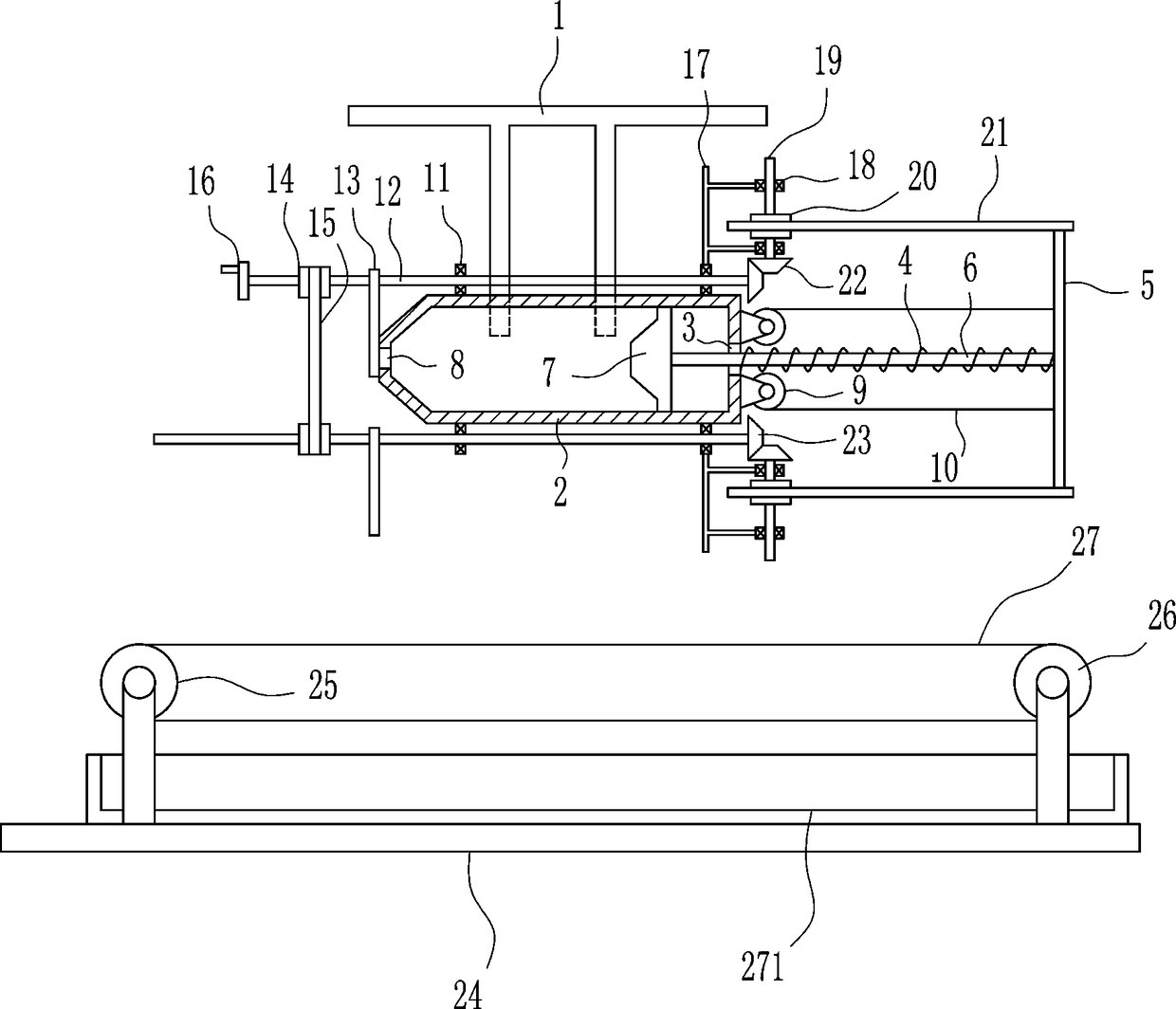 Rotary dough segmenting device for cooked wheaten food teaching