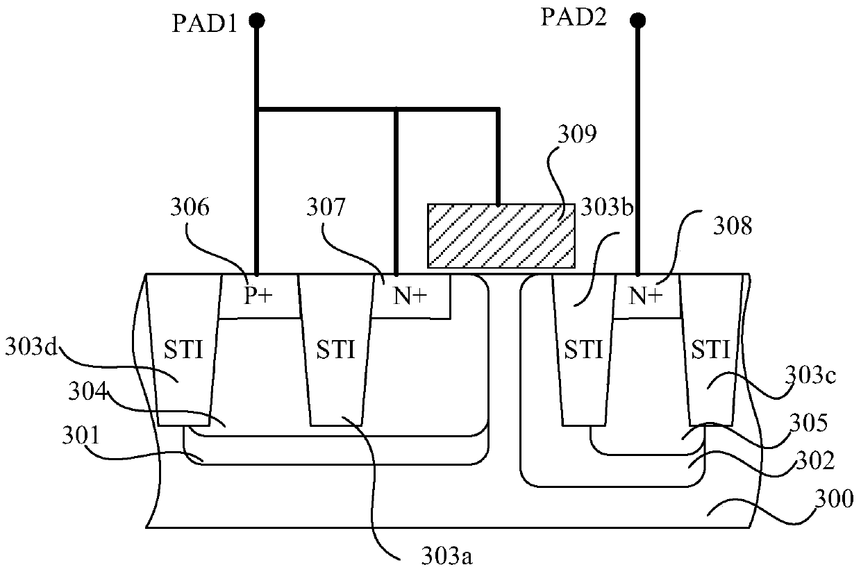 ldmos device with esd protection function and its layout