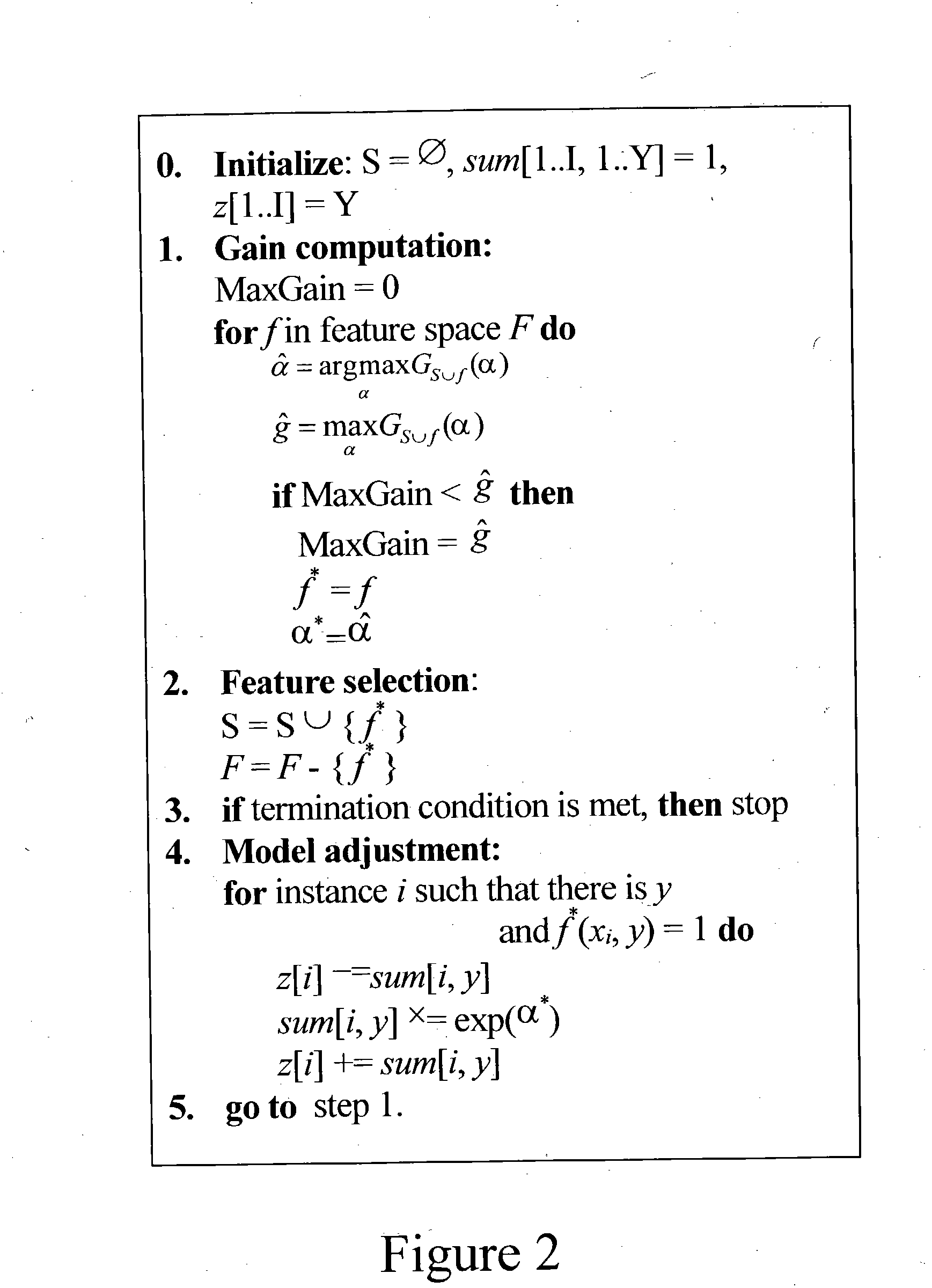 Fast feature selection method and system for maximum entropy modeling