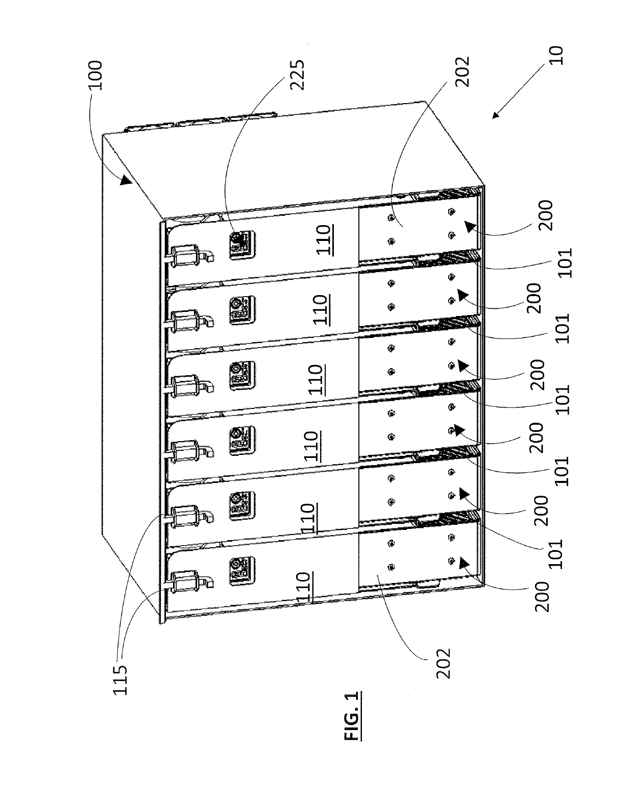 Modular lithium-ion battery system for fork lifts