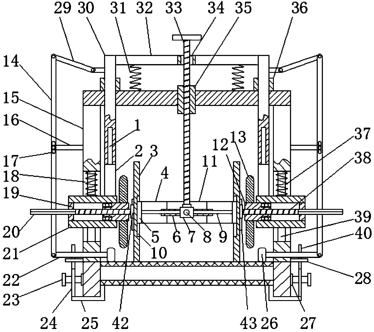 Conveying adjusting device for LED lamp machining and using method thereof