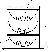 Multilayer spherical container damper