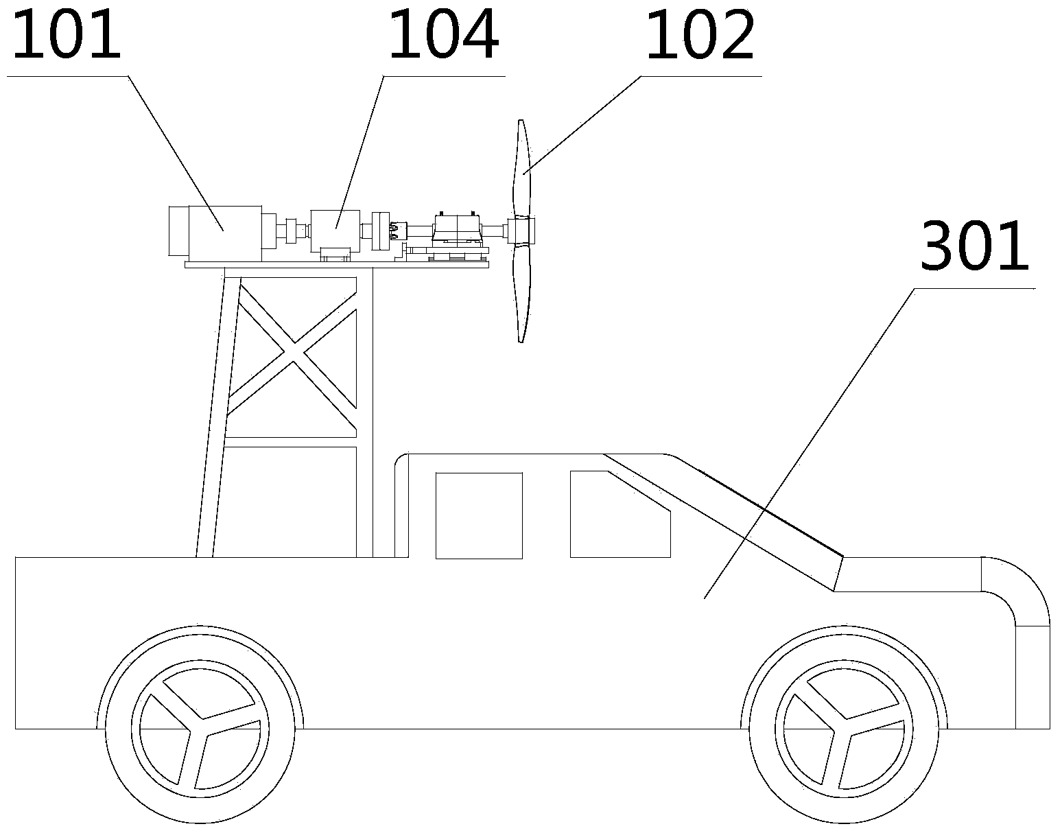 Propeller dynamic tension and torque duplex measuring device