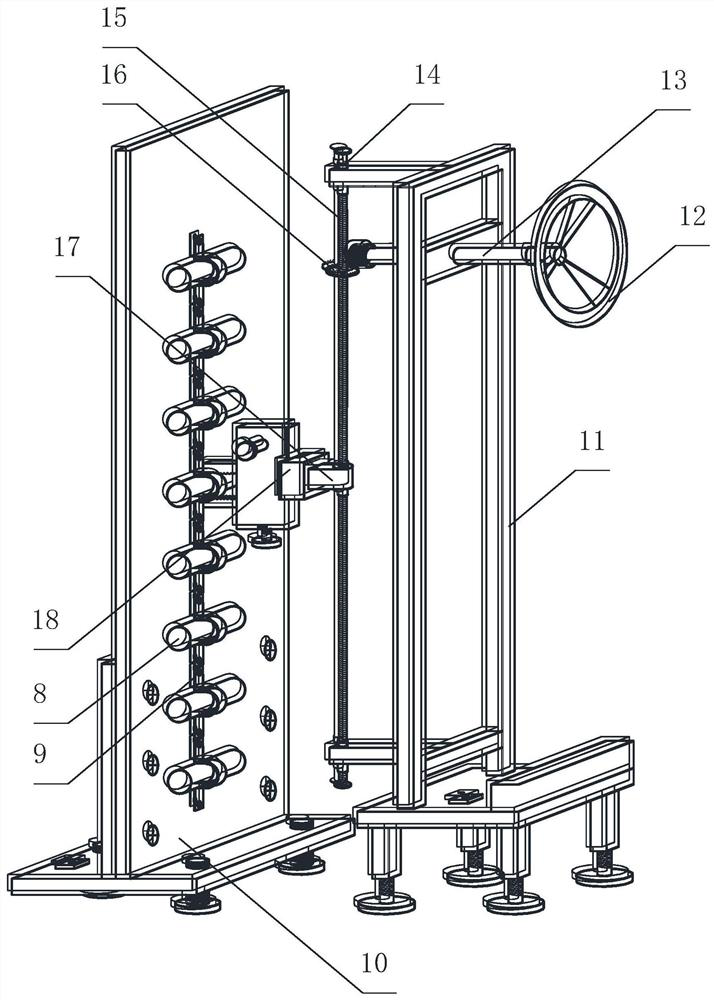 Calibration device for positioning of laser in-line instrument in geomorphological instrument