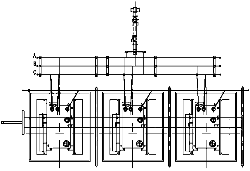 66kv side structure of compact 500kv main transformer