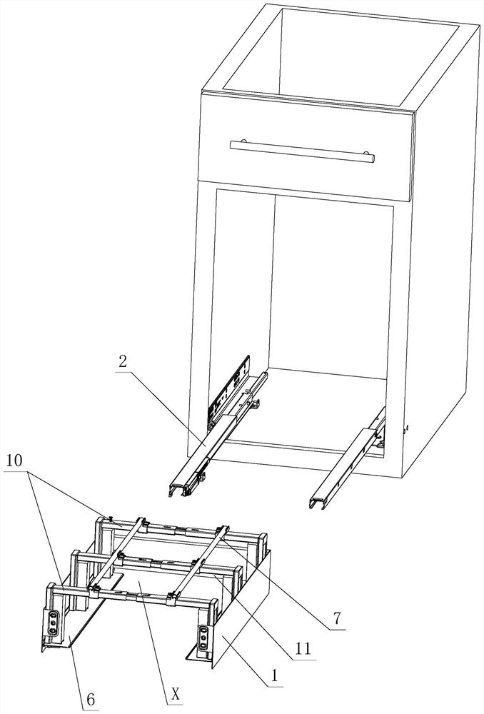 Concealed positioning and bearing structure of device