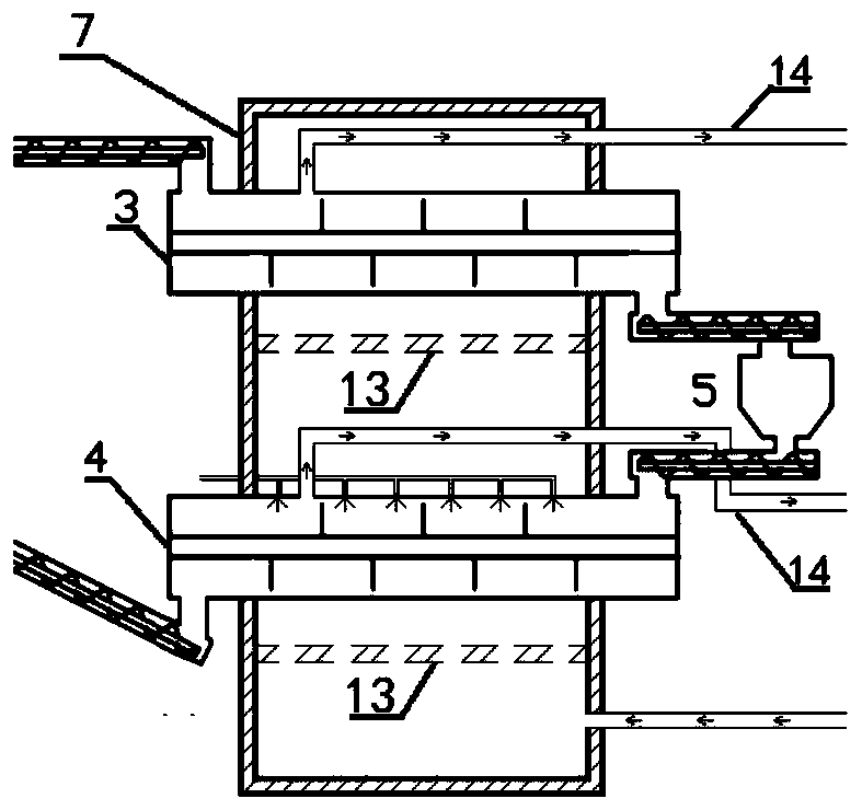 Chromium-containing solid waste and organic material synergistic pyrolysis harmless treatment device and method