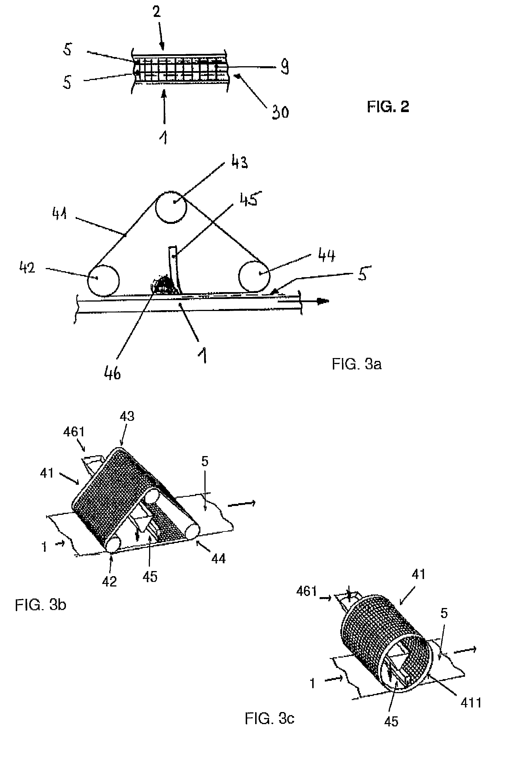 Arrangement and methods for the manufacture of composite layer structures