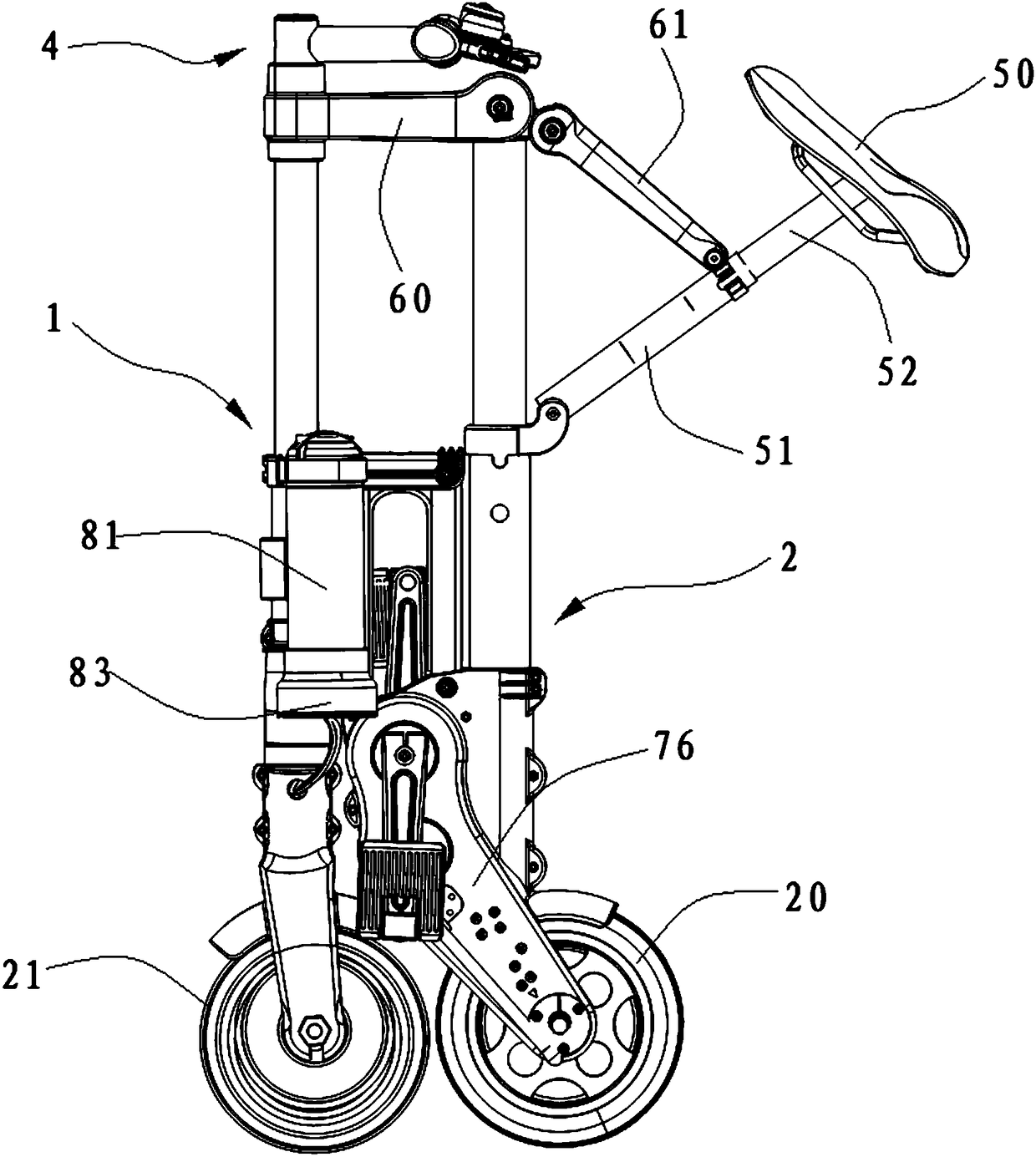 Portable folding type electric power-assisted bicycle