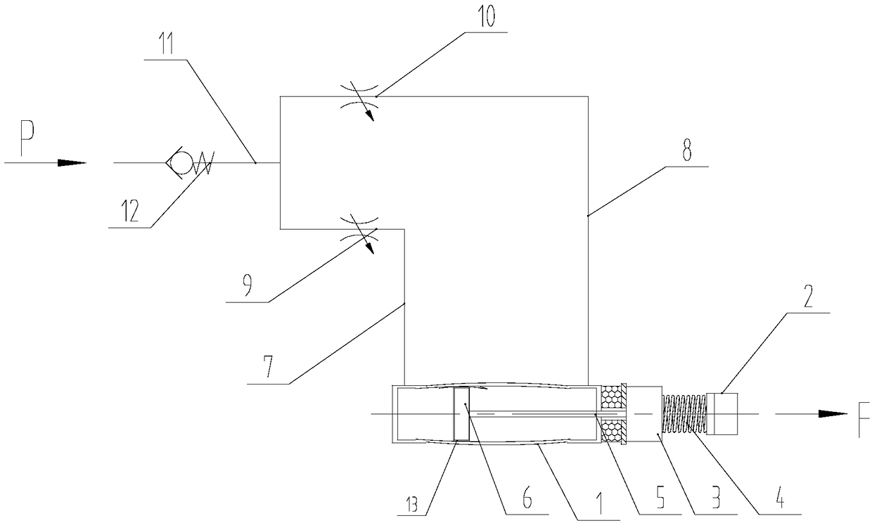 A brake cylinder specially used for a solar wing panel suspension device