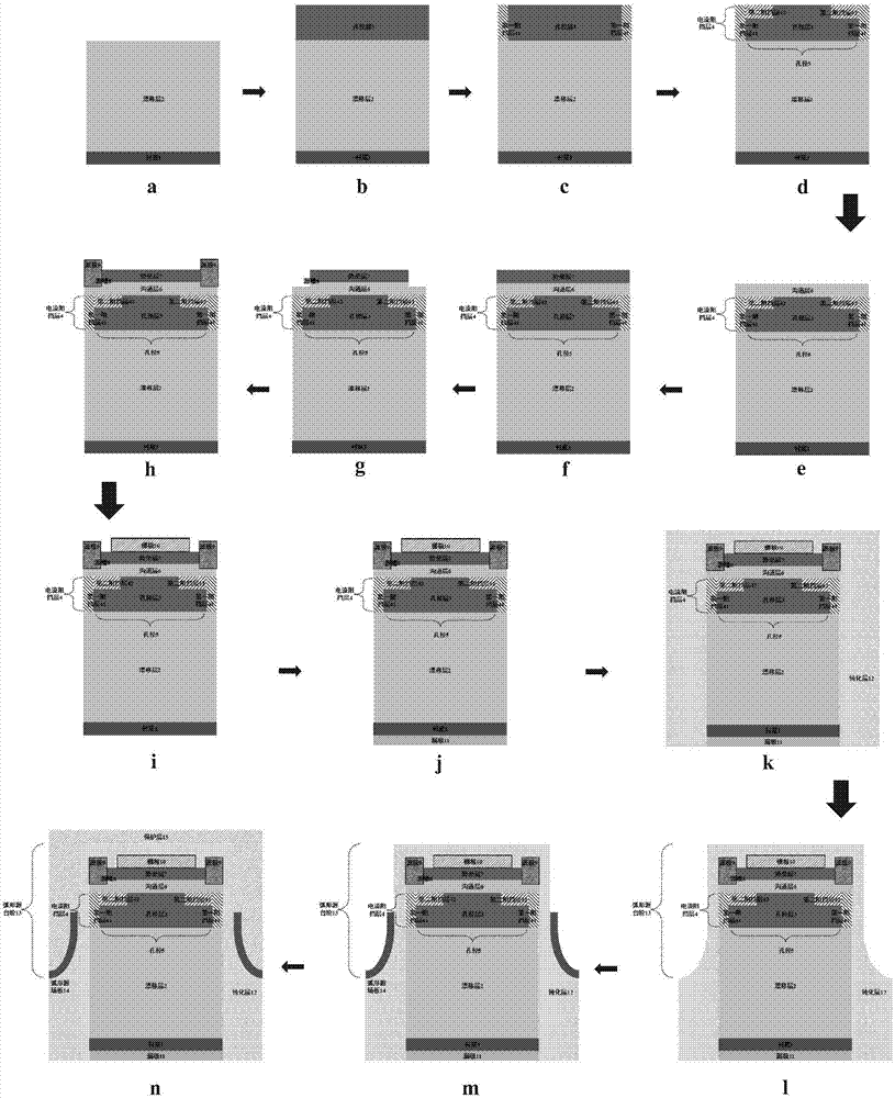 Arc-shaped source field plate based power electronic device with vertical structure