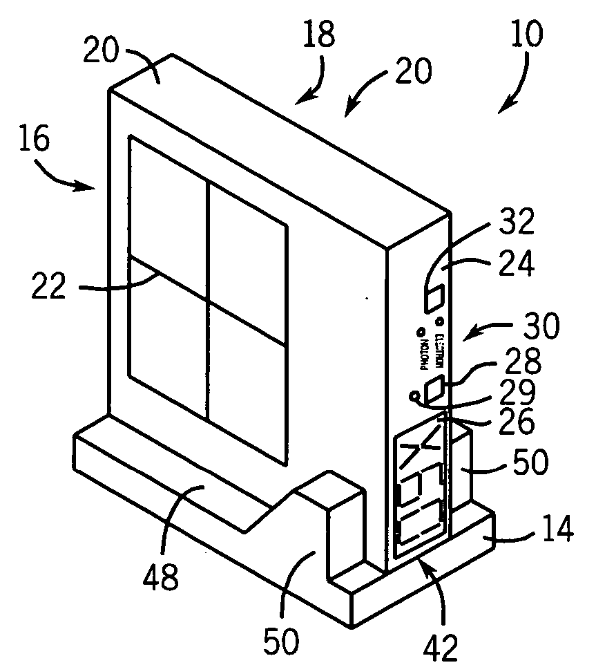 Wire-free, dual-mode calibration instrument for high energy therapeutic radiation