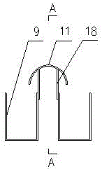 Treatment device and method for smelting flue gas collected from fugitive emission