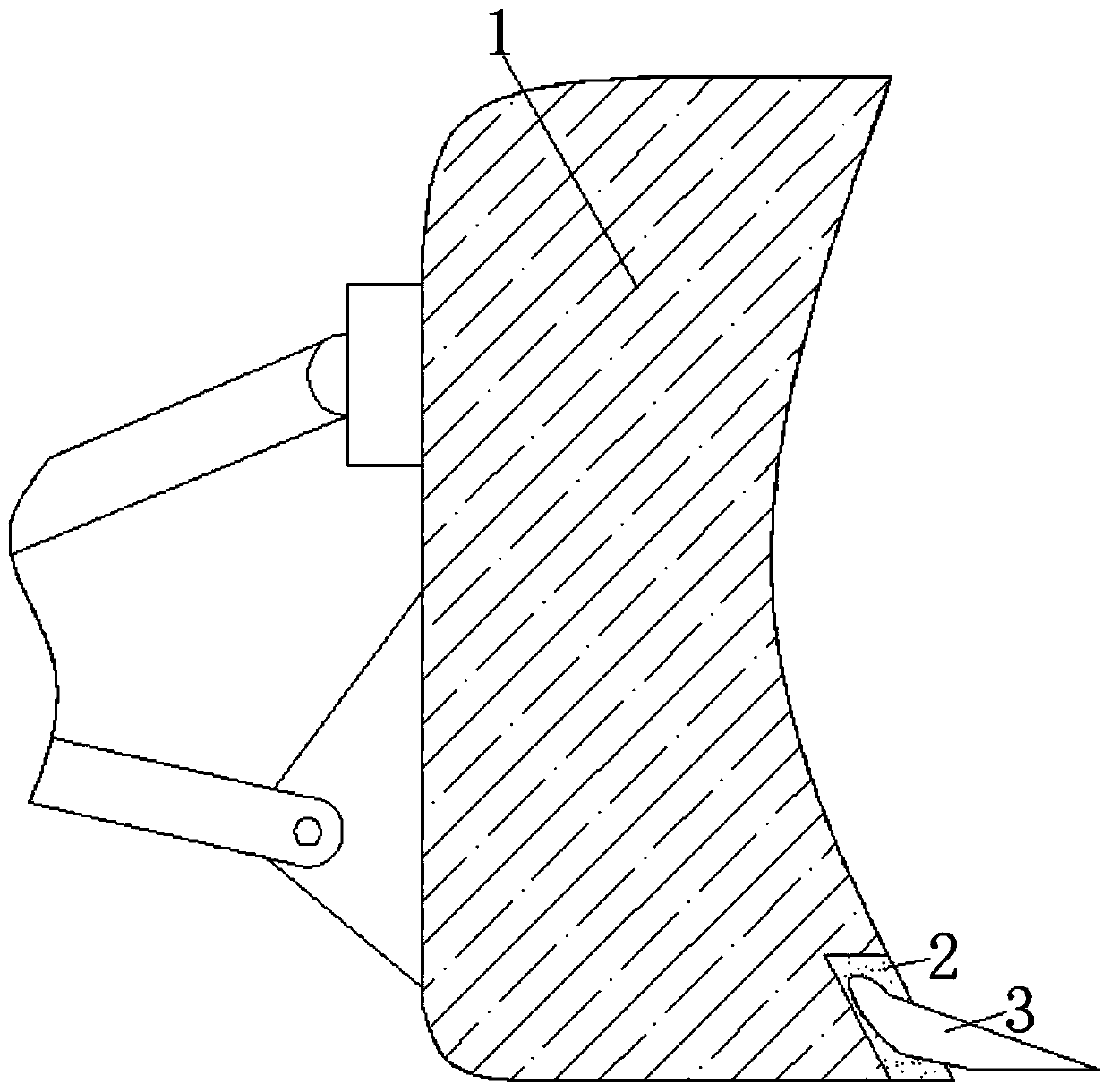 Plant root system cutting device for bucket