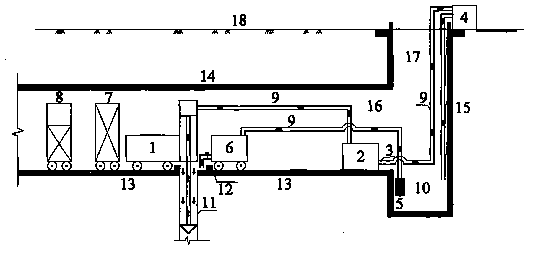 Construction method of minor diameter pile inside city underground construction underground excavation pilot tunnel