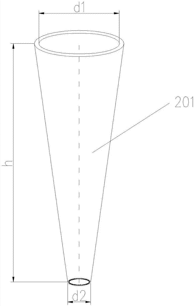 Light funnel illumination system based on conical fiber light guide