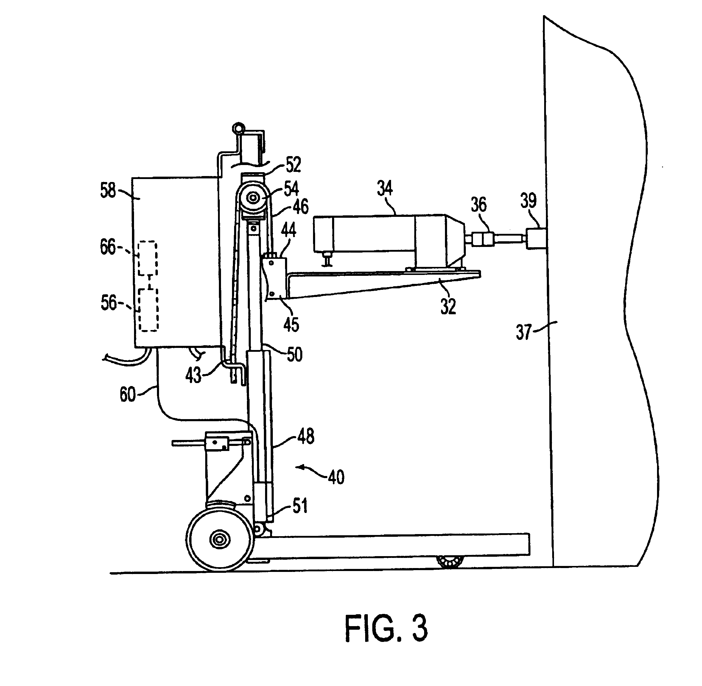 Apparatus and method for remotely moving a circuit breaker into or from a circuit breaker cell housing