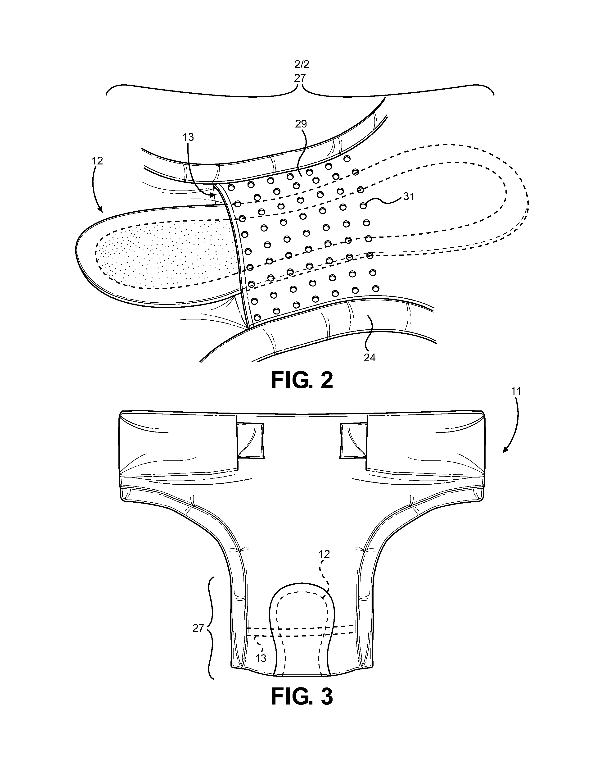 Diaper with Pocket for an Absorbent Pad Containing a Test Strip