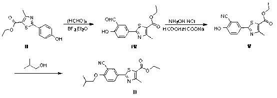 Method for preparing febuxostat intermediate