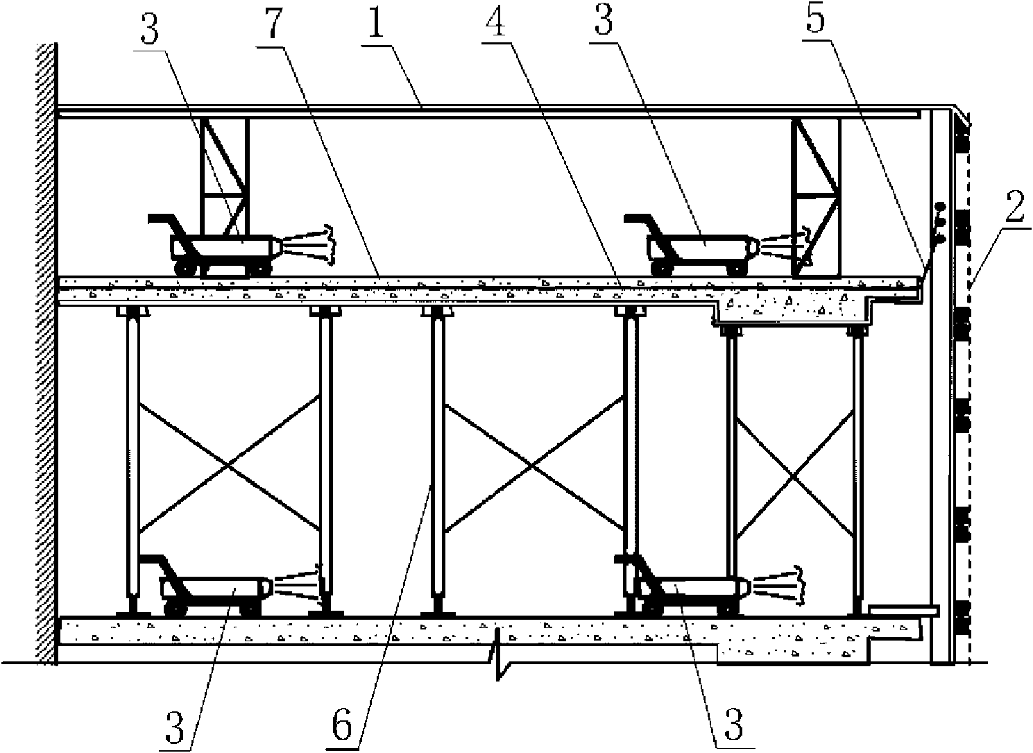 Electrothermal heating maintenance device inside concrete