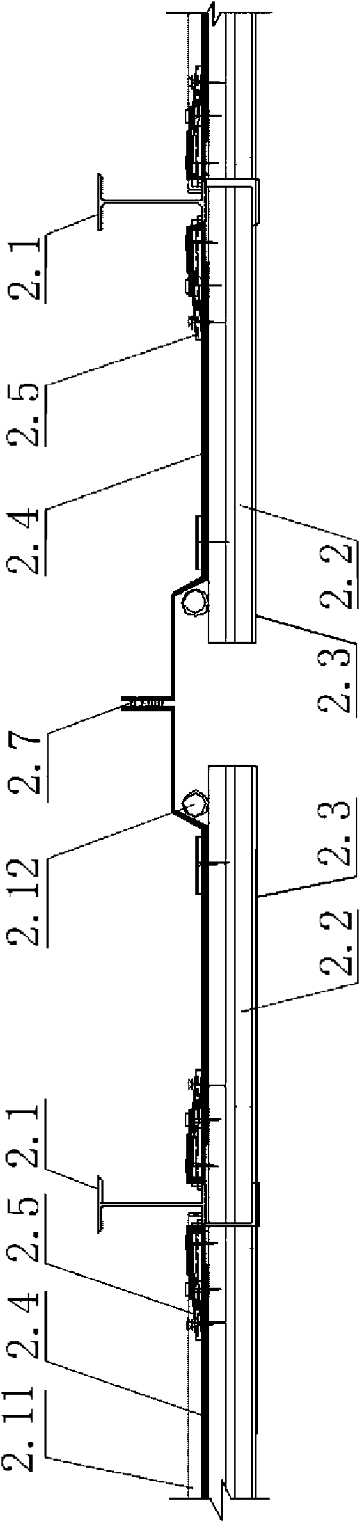 Electrothermal heating maintenance device inside concrete