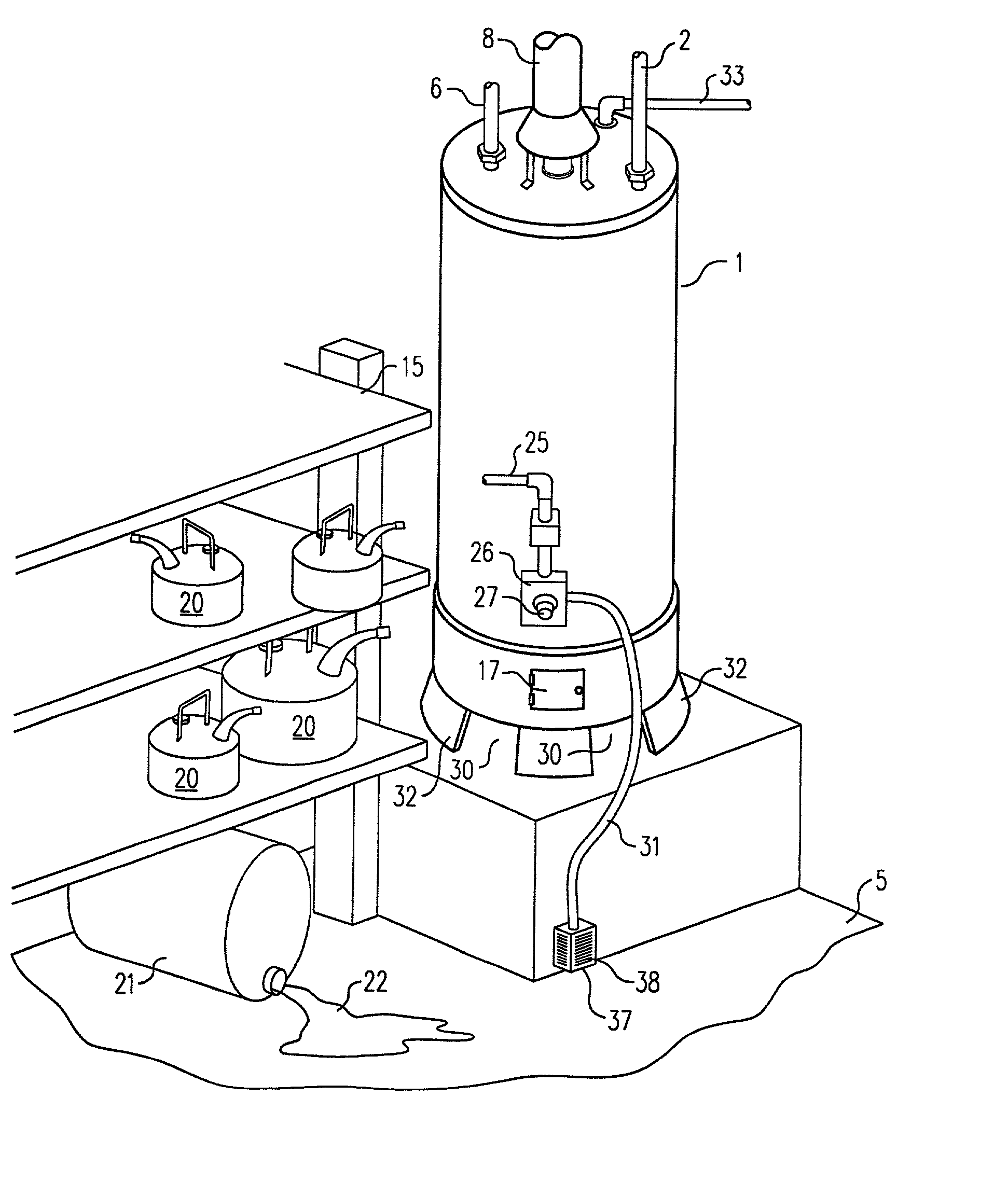 Gas fired appliance safety device