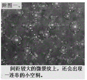 Method for observing and identifying de-vitrification variation bubbles on glaze of ancient porcelain