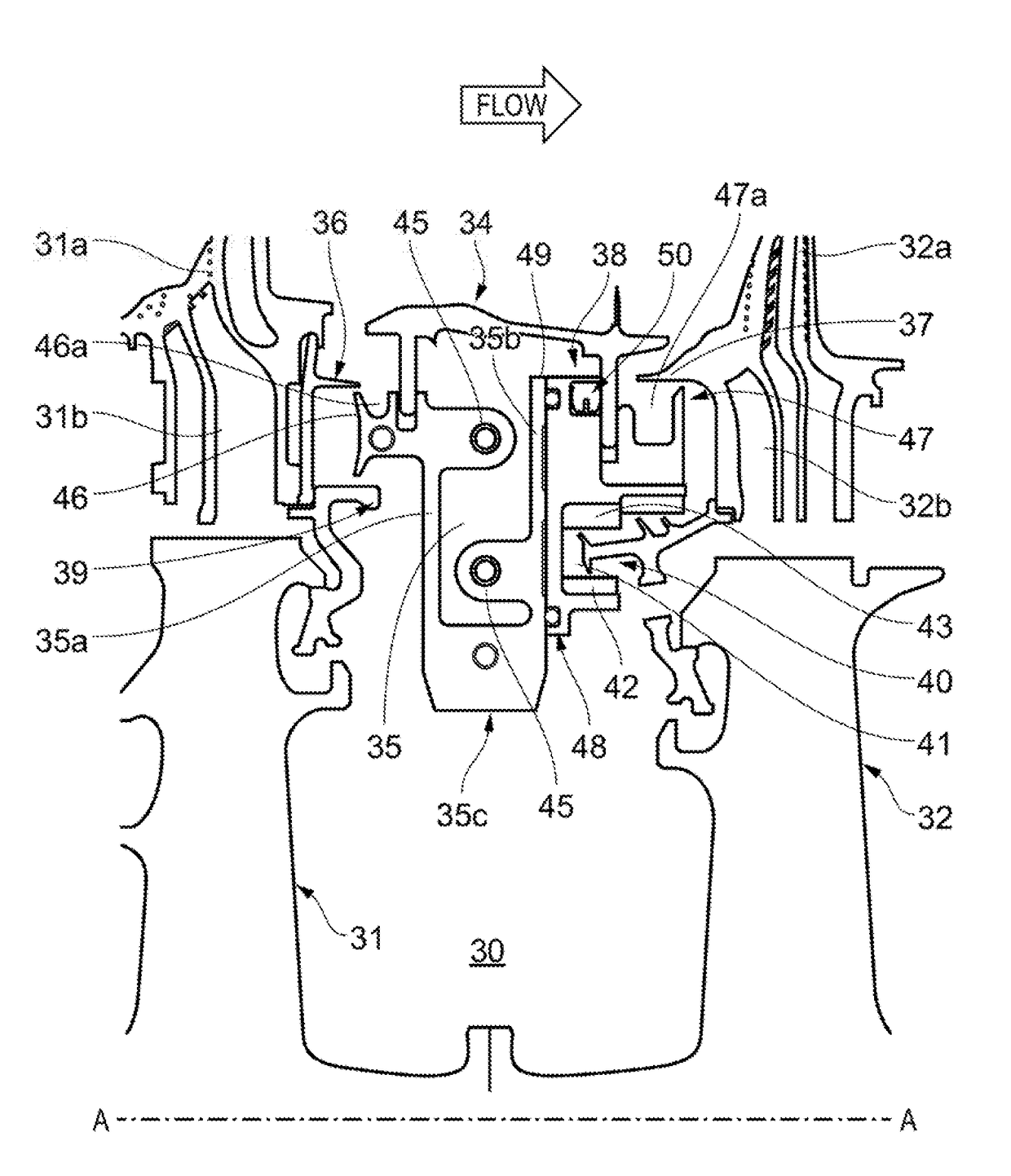 Inter-stage cooling for a turbomachine