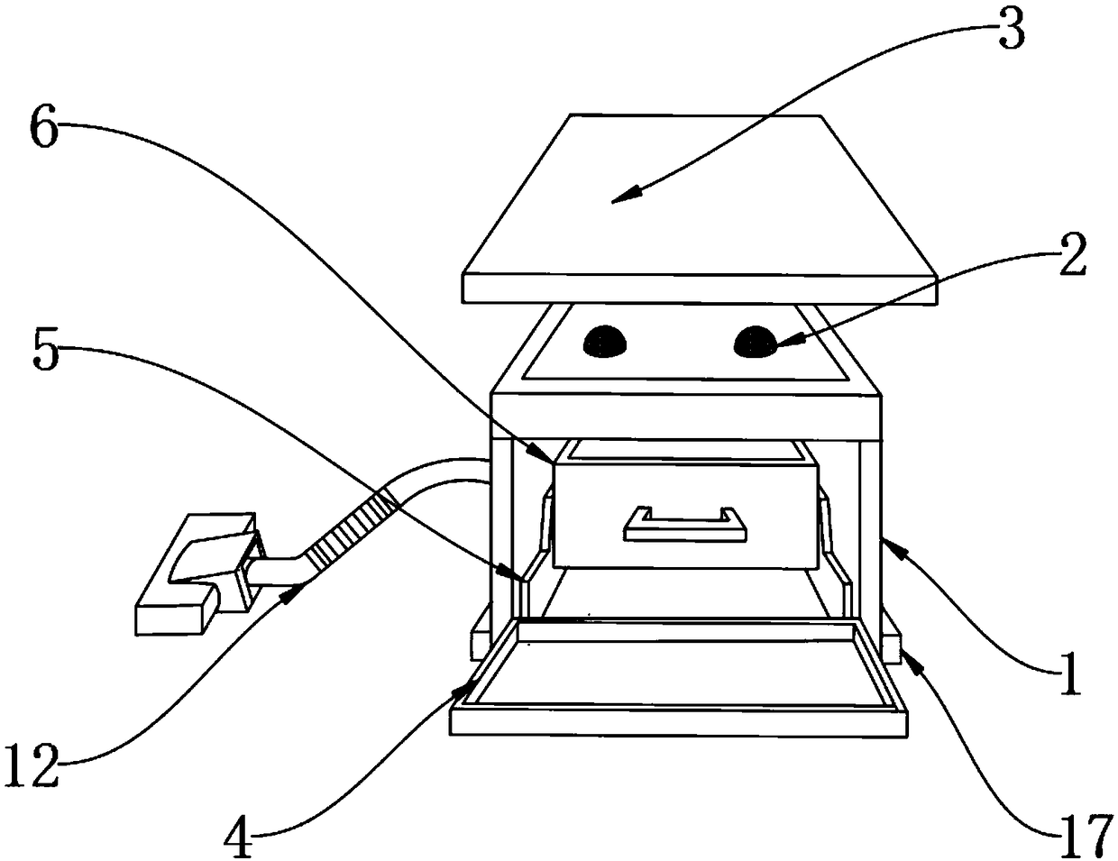 Textile waste collection device of chemical fiber cloth