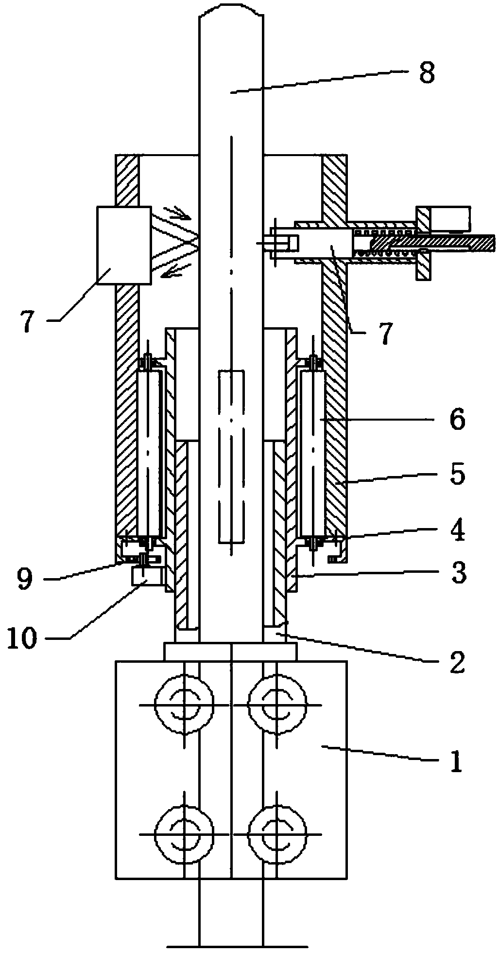 Detector for detecting outline cross section shape of bridge cable