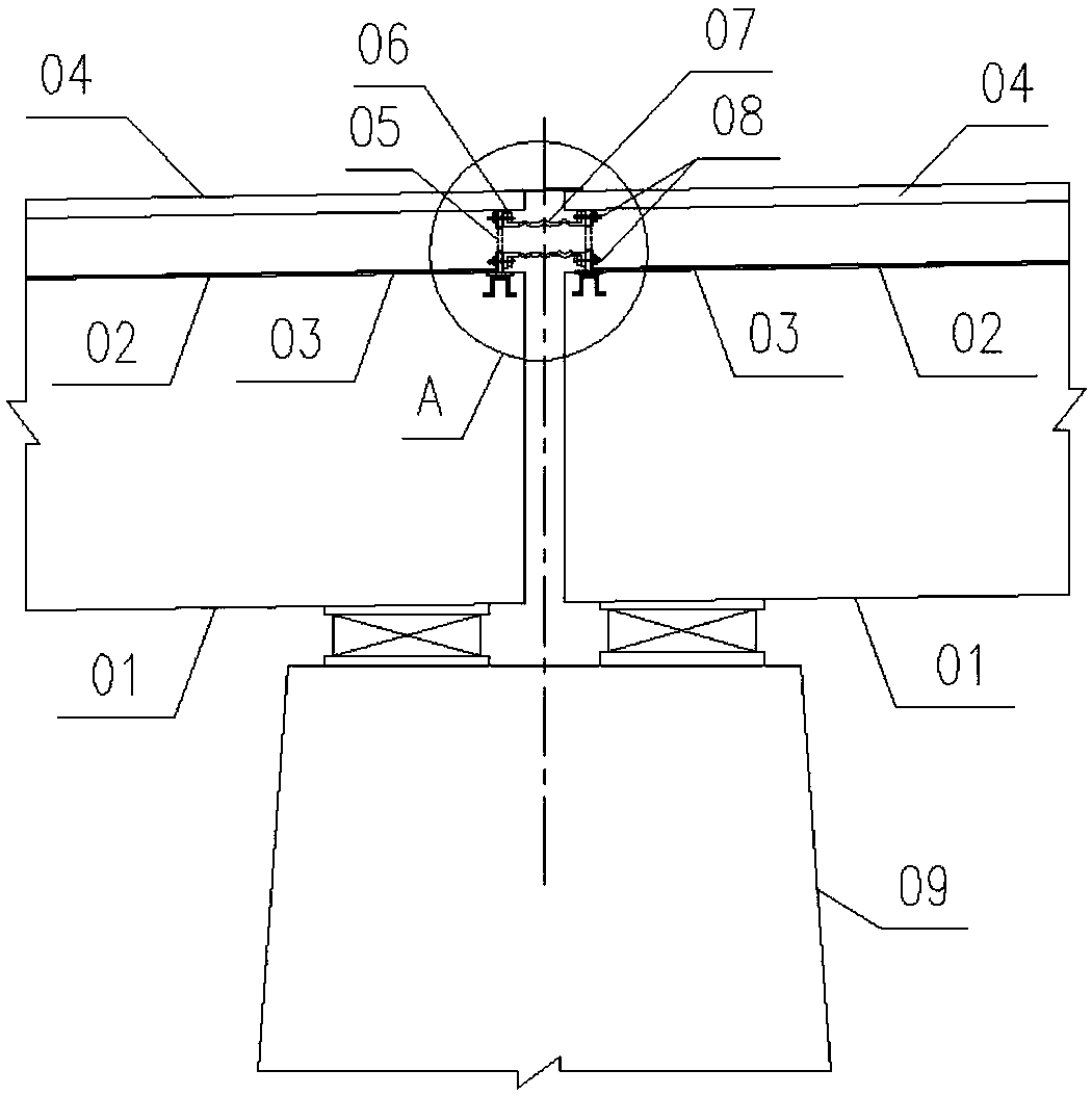 A bridge deck drainage supporting facility