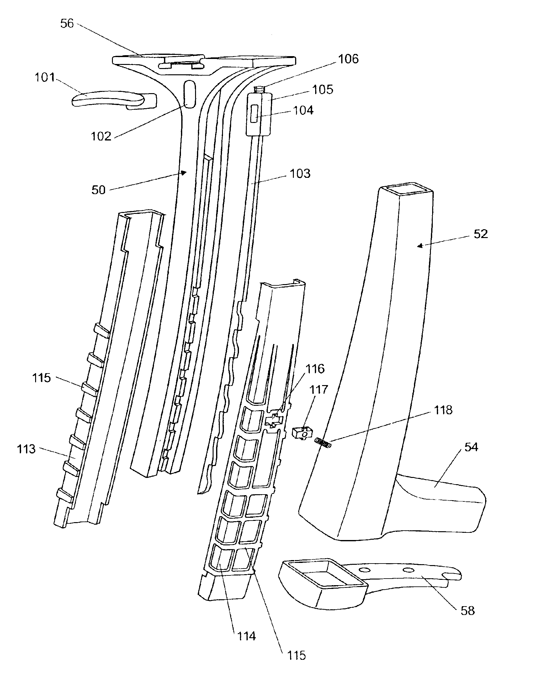 Height adjustable arm assembly