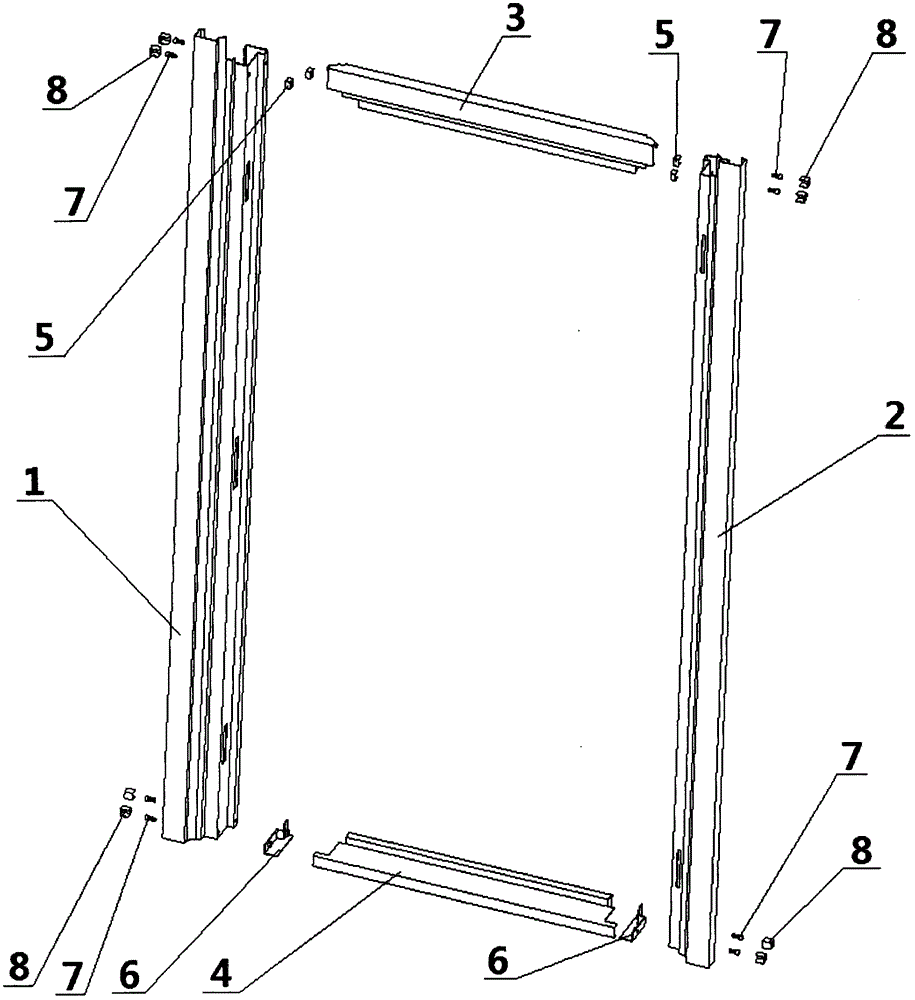 Welding-free and simply combined door frame combination