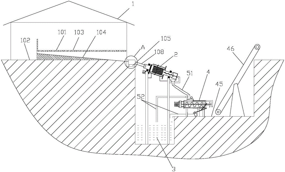 Livestock farm excrement treatment system