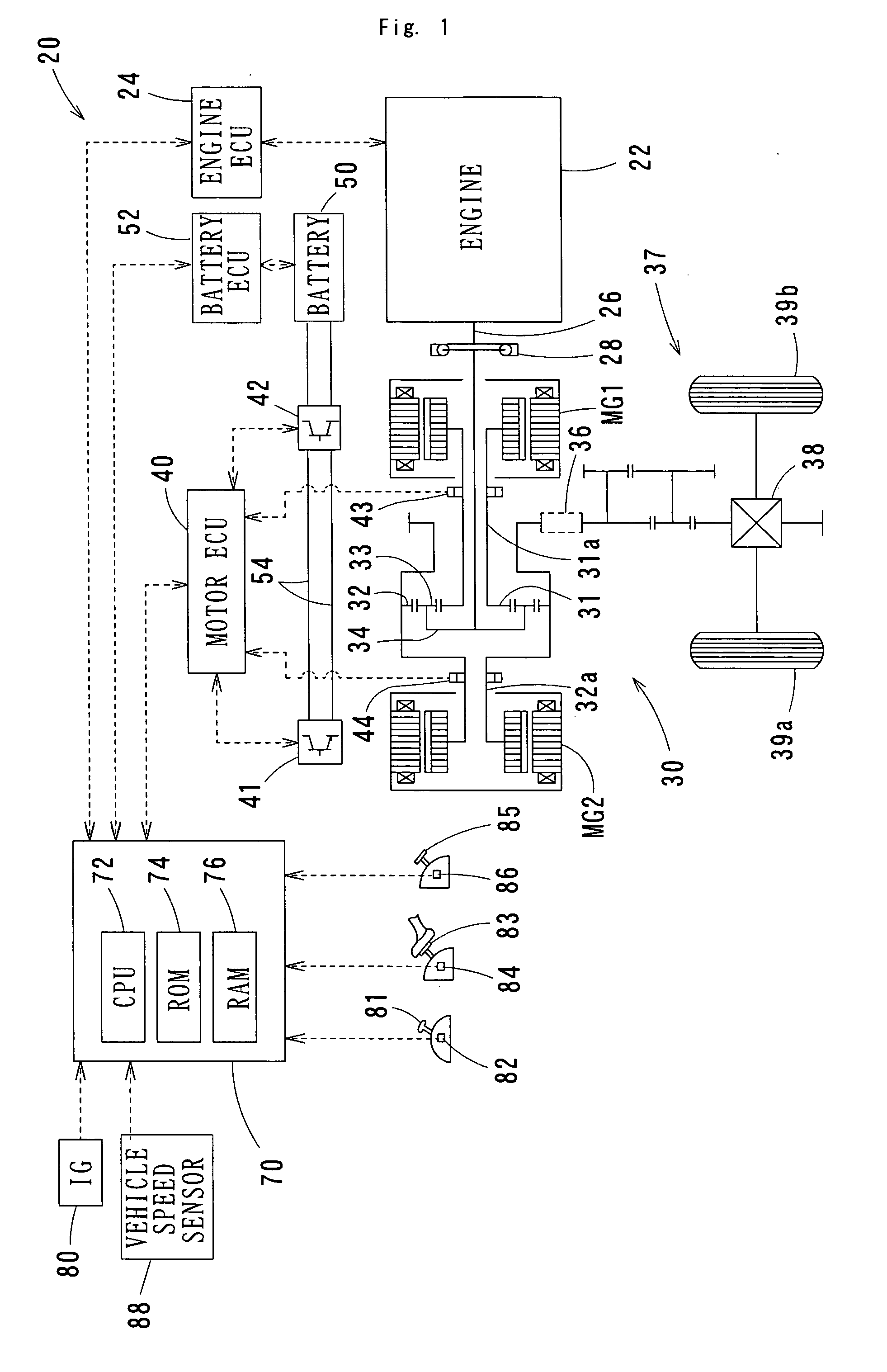 Vehicle control device, car having the device, and method of controlling the car