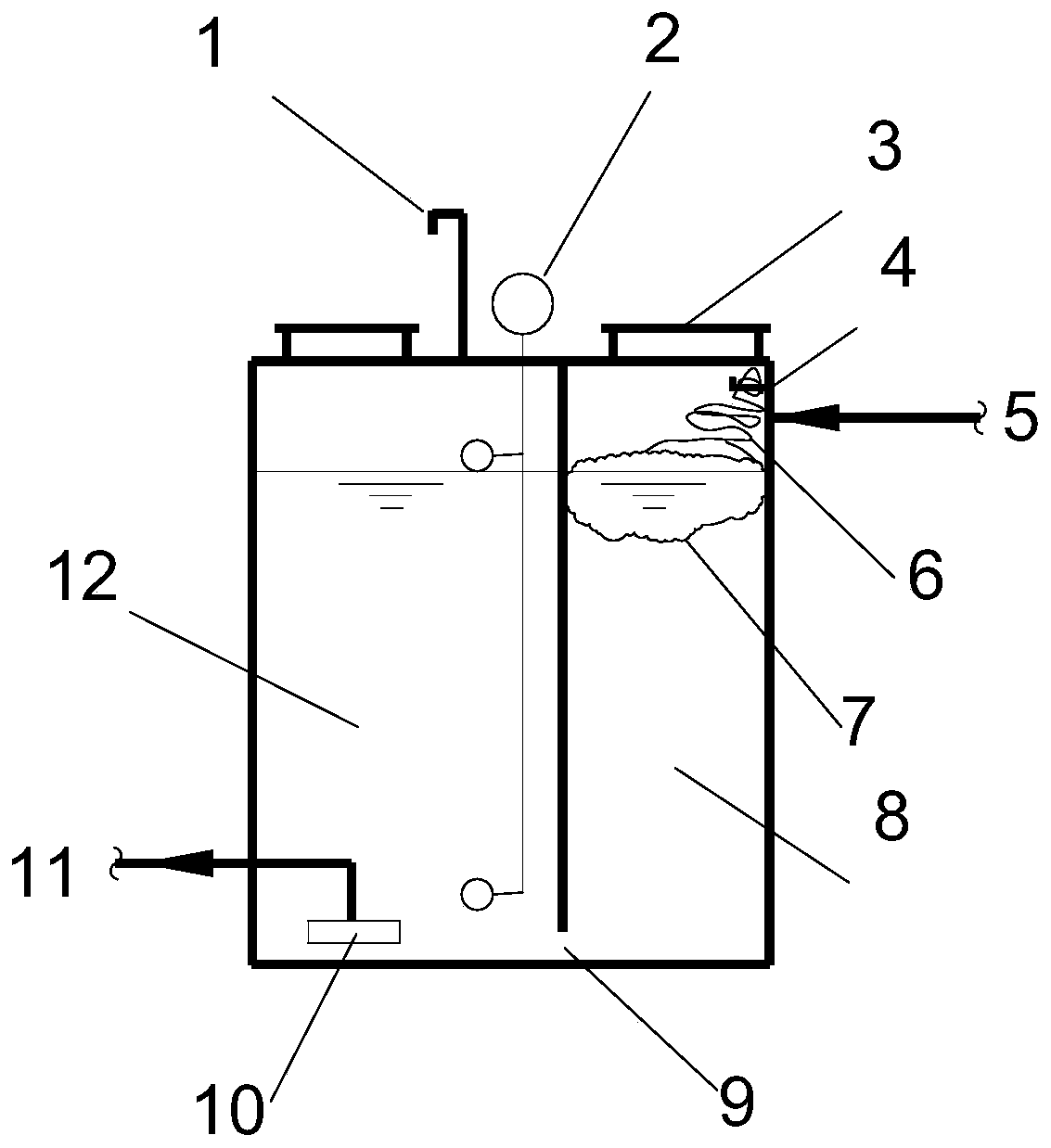 Adsorption-deoiling water tank