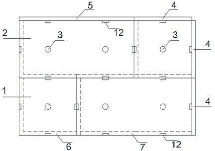 Novel combinable assembly type slope retaining wall structure and construction method thereof