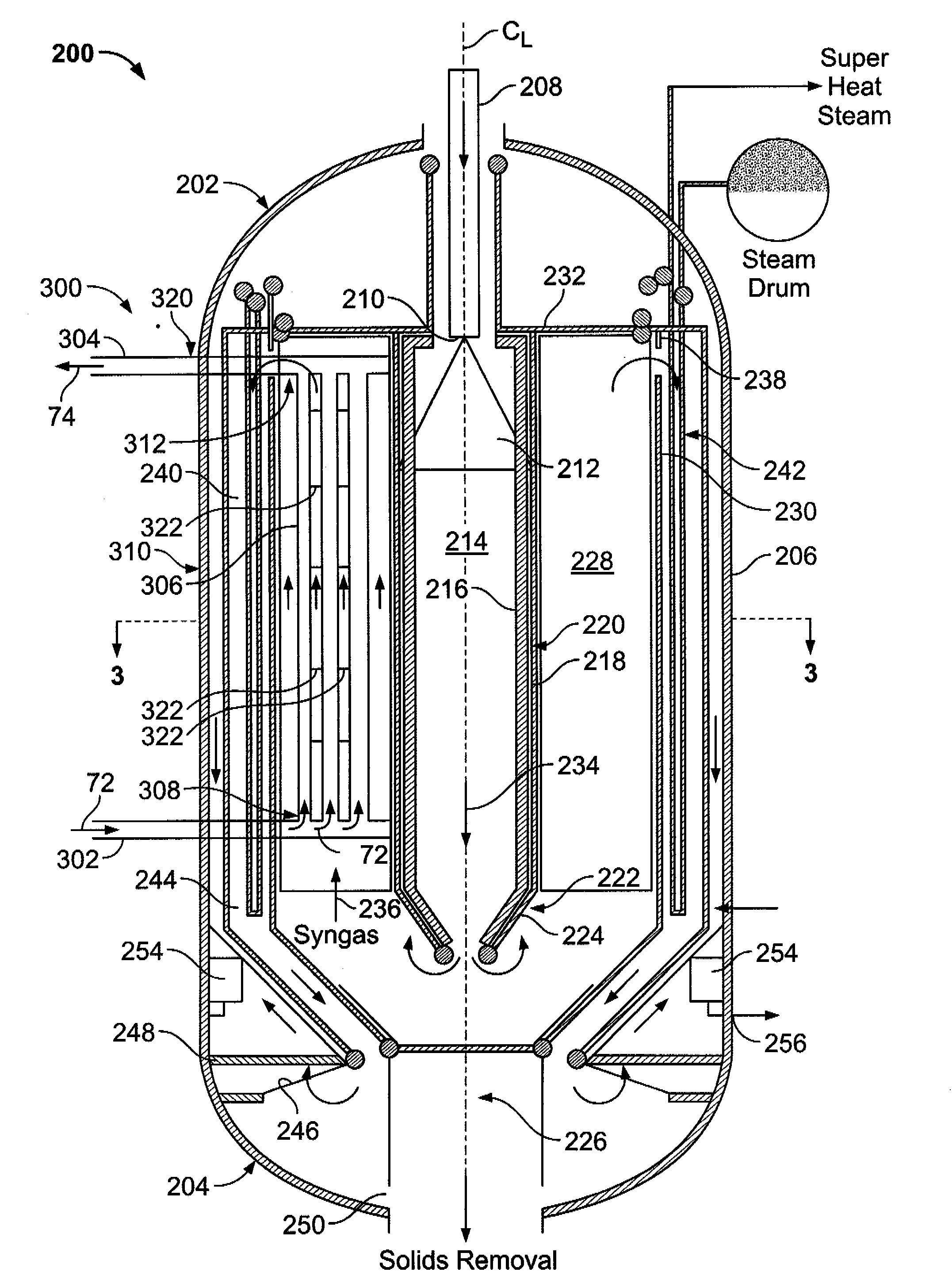 Methods and apparatus to facilitate cooling syngas in a gasifier