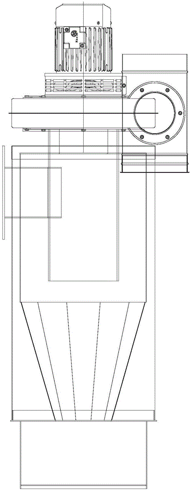 Biomass particle boiler in-pipe dust removal device