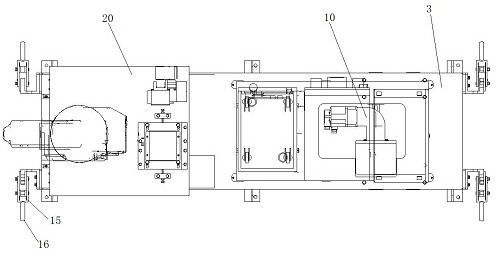 A straddle type monorail track beam welding robot workstation