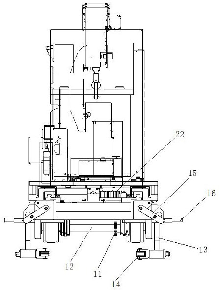 A straddle type monorail track beam welding robot workstation