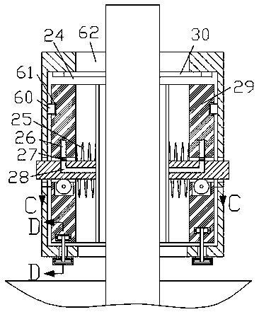 Whitening and trimming integral device for tree and bush mixed type green belt