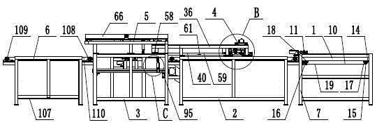 Glue smearing line for heat-insulation rock wool composite boards